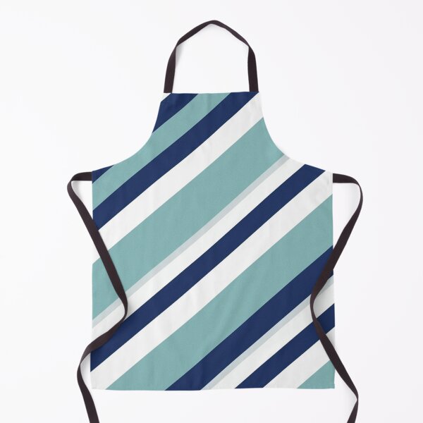 Item preview, Sapphire Blue White Light Teal Diagonal Stripes designed and sold by burbankdesigns.