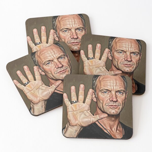 Item preview, The Message: Sting Soulful Lyrical Impasto Portrait designed and sold by Art's Diner.