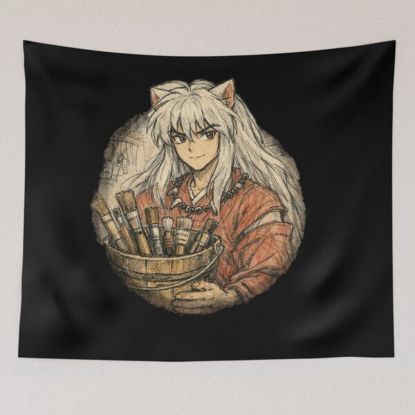 Item preview, ANIME WARRIOR WITH VINTAGE BRUSHES designed and sold by LIS AND MELIVERSO.