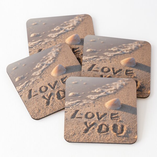 Item preview, Love You Written In Sand With Seashell designed and sold by chase-thewave.