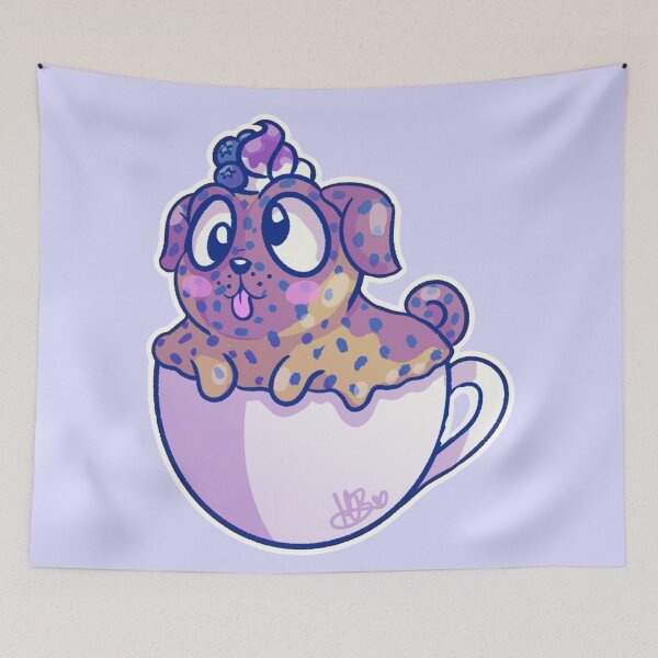 Item preview, Blueberry Muffin "Pug" Cake designed and sold by MynnuB.