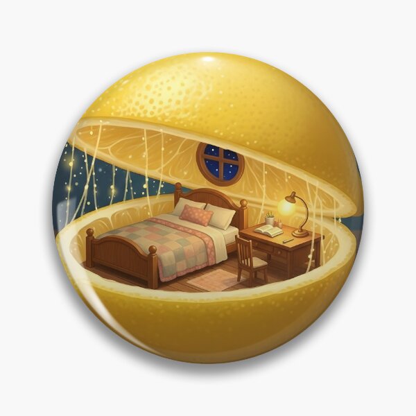 Item preview, This is Home - Cozy Room Inside a Lemon - Fantasy Art designed and sold by WowDezign.