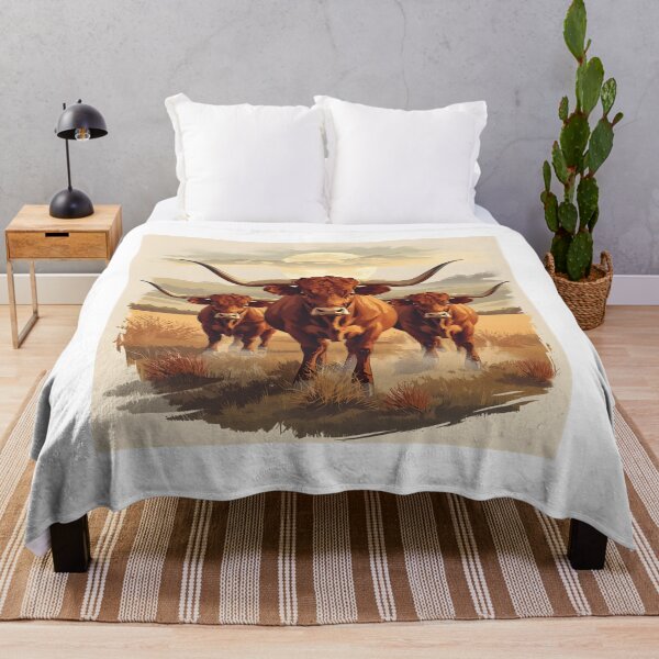 Item preview, Texas Longhorn Trio Western Art designed and sold by DariaOltes.