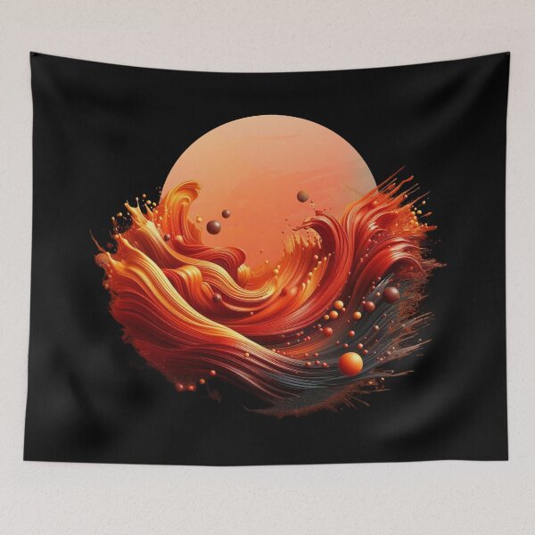 Item preview, Orange Energy Burst Modern Abstract Art designed and sold by Szpaku desart .