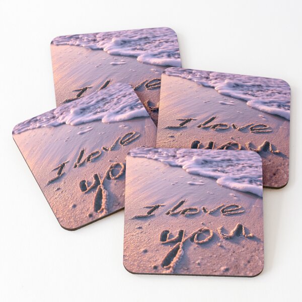 Item preview, I Love You Script In Pink Sunset Sand designed and sold by chase-thewave.