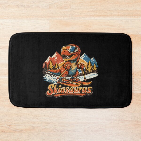Item preview, Skiasaurus Funny Skiing Dinosaur – Retro Winter Sports designed and sold by SidTastic .