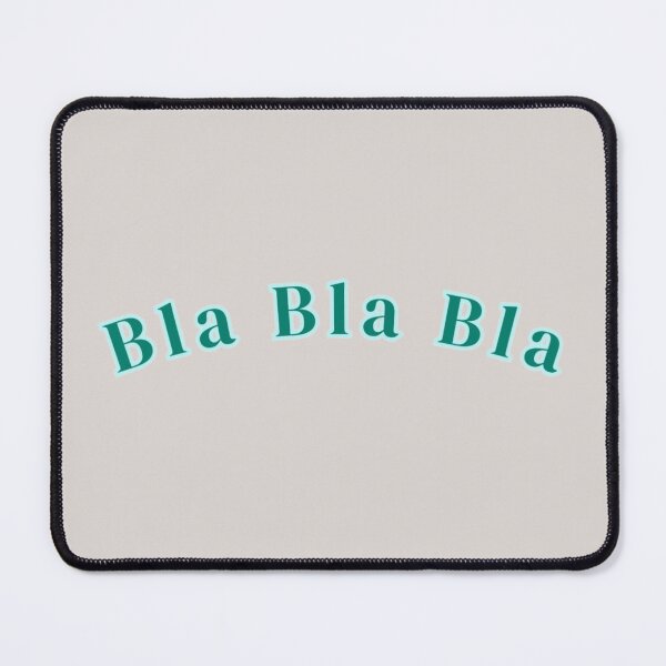 Item preview, Bla Bla Bla Blue Text Stickers Prints Posters Wall Art Magnet Home Coffee Cup Decoration TShirt Stationary Notebook Magnet Hat Kitchen Work School Office Redbubble Shop designed and sold by Saritas Boutique Shop.