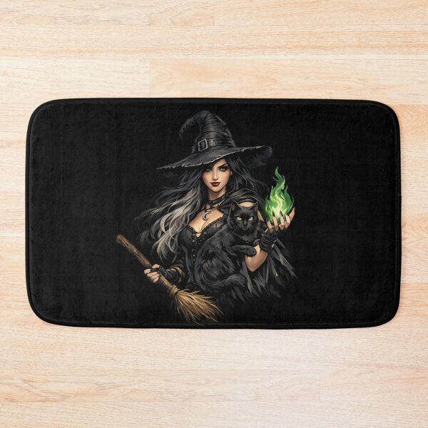 Item preview, Witch With Black Cat T-Shirt designed and sold by BsDrip.