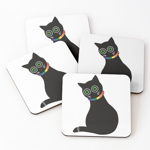Item preview, Pride Kitty with Collar – Cute Kawaii LGBT Art designed and sold by StickemandPeel.