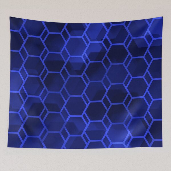 Item preview, Hexagonal Blue Pattern designed and sold by Andrew  Hitchen.