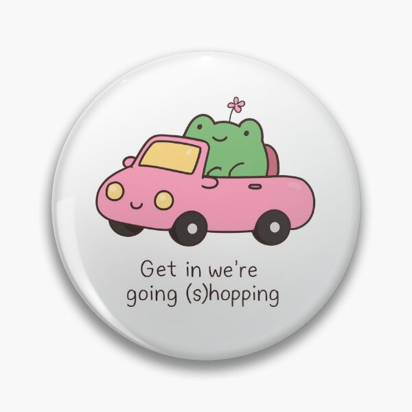 Item preview, Get In, We’re Going (S)hopping Frog designed and sold by StickersbyRye.