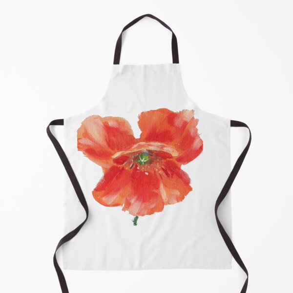 Item preview, Red Poppy Bloom - Vibrant Floral Oil Painting Fragment designed and sold by JurateArt-DK.