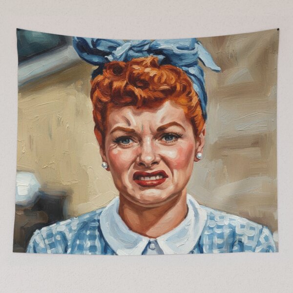 Item preview, The Queen of Comedy: Lucille Ball Iconic Expression Portrait designed and sold by Art's Diner.