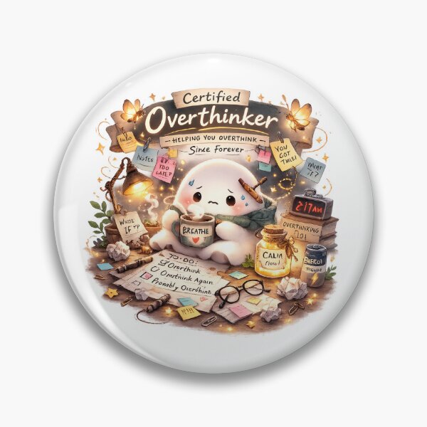 Item preview, Certified Overthinker designed and sold by Porch Light Ink.