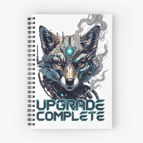 Item preview, Cybernetic Wolf Head With Upgrade Complete Text designed and sold by newvisionart191.