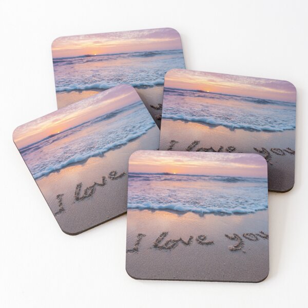 Item preview, I Love You Written In Wide Coastal Sand designed and sold by chase-thewave.