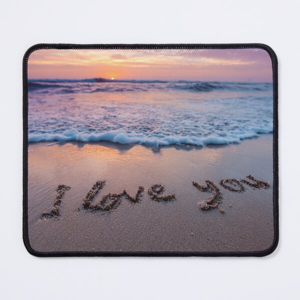 Item preview, I Love You Written In Wide Coastal Sand designed and sold by chase-thewave.