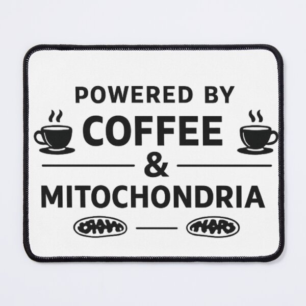 Item preview, Powered by Coffee & Mitochondria – Funny Biology Shirt designed and sold by Oualibaddas.