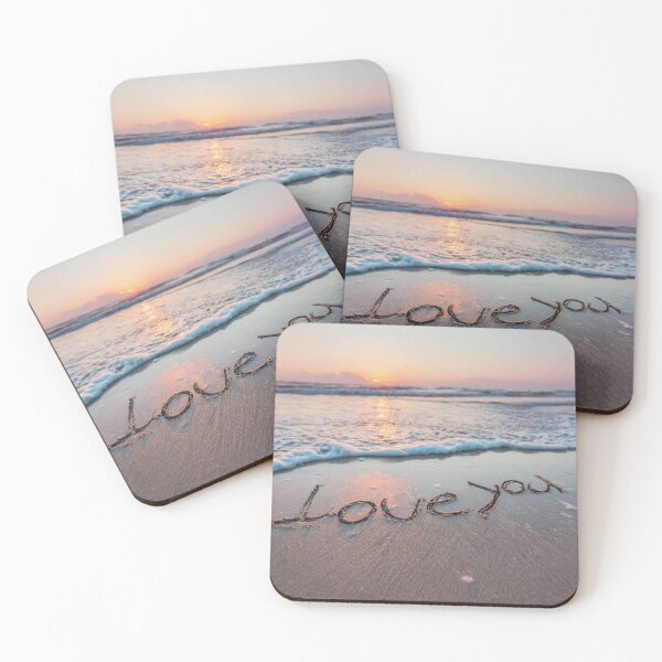Item preview, I Love You Script In Wide Coastal Sunset designed and sold by chase-thewave.
