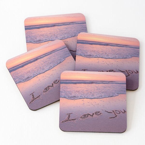 Item preview, I Love You Message On Purple Twilight Beach designed and sold by chase-thewave.