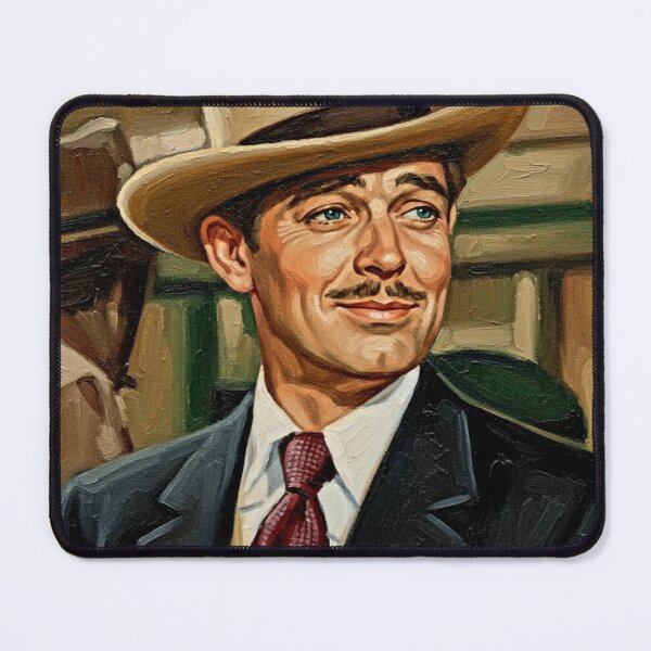 Item preview, The King of Hollywood: Clark Gable Suave Impasto Portrait designed and sold by Art's Diner.