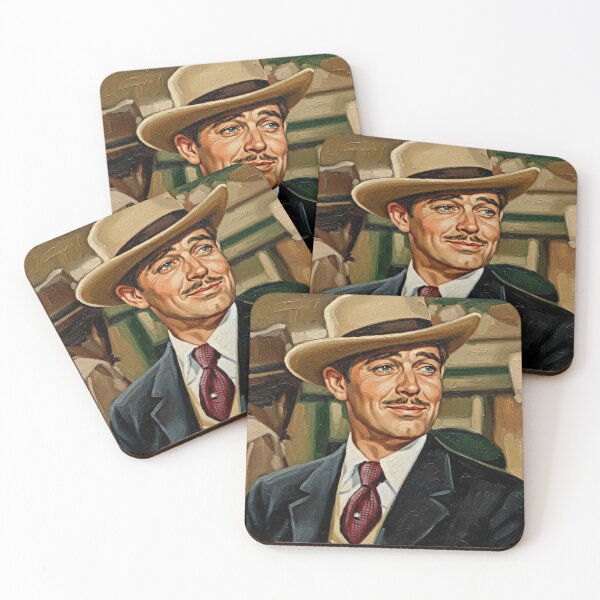 Item preview, The King of Hollywood: Clark Gable Suave Impasto Portrait designed and sold by Art's Diner.