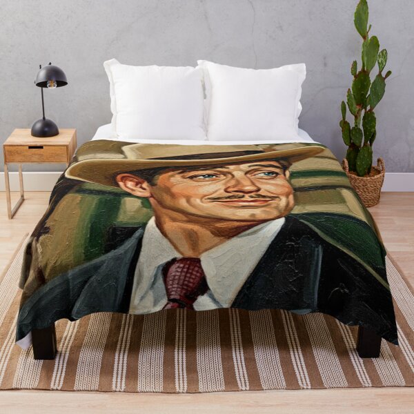 Item preview, The King of Hollywood: Clark Gable Suave Impasto Portrait designed and sold by Art's Diner.