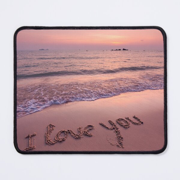 Item preview, I Love You In Wide Pink Sunset Sand designed and sold by chase-thewave.