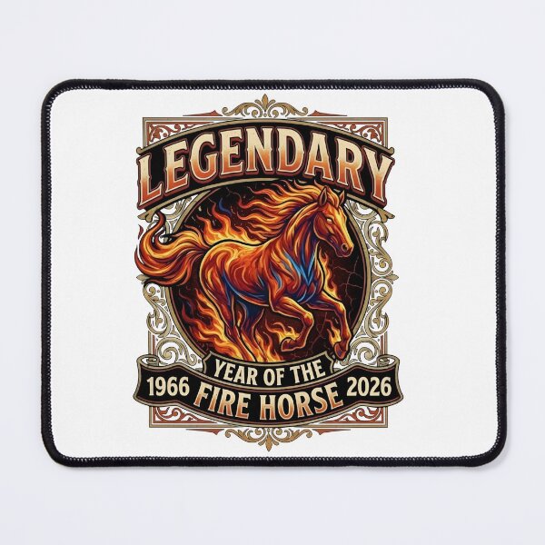Item preview, 1966 Year of The Fire Horse 60th Birthday Chinese Zodiac Art designed and sold by VGAfanatic.