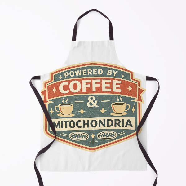 Item preview, Powered by Coffee & Mitochondria – Funny Biology Shirt designed and sold by Oualibaddas.