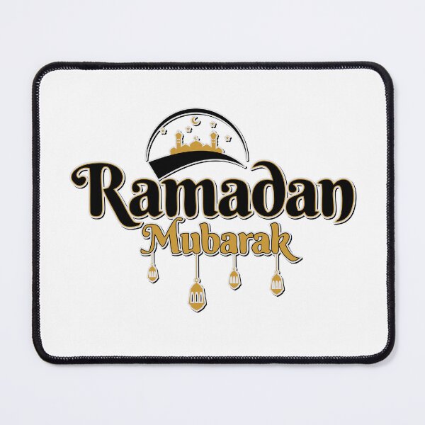 Item preview, Golden Ramadan Mubarak Mosque Typography designed and sold by Khadigadesings.