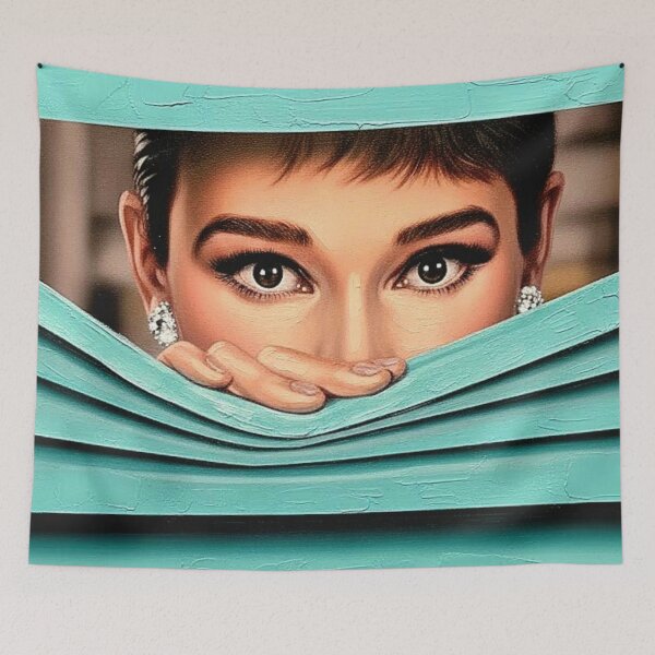 Item preview, Tiffany Peak: Audrey Hepburn Impasto Venetian Portrait designed and sold by Art's Diner.
