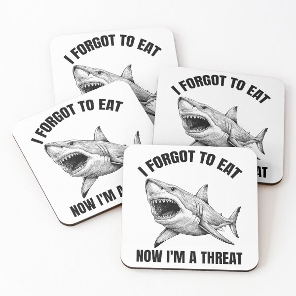 Item preview, Hangry Shark - I Forgot To Eat, Now I'm A Threat designed and sold by MuggyandMo.