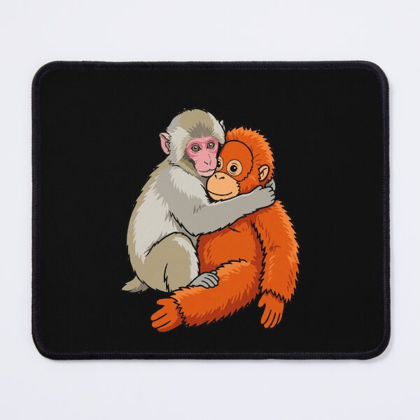 Item preview, Monkey And Orangutan Hugging Primate Friendship Wildlife Lovers designed and sold by SofenArt.