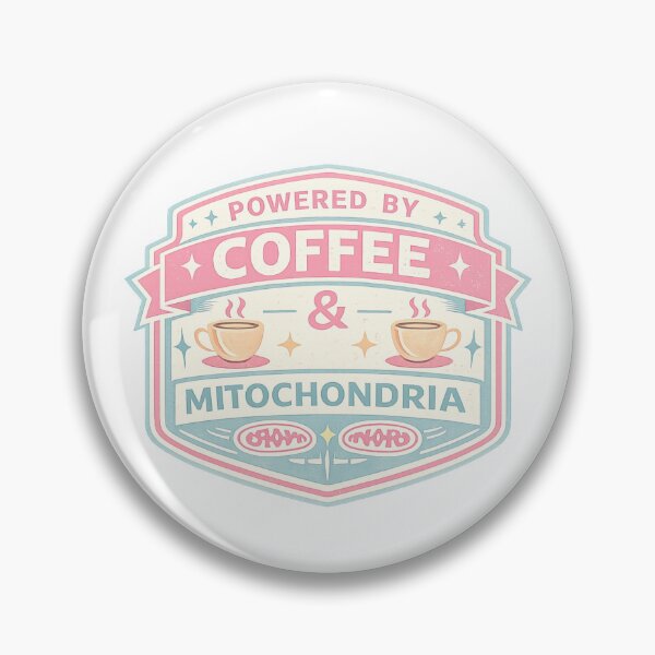 Item preview, Powered by Coffee & Mitochondria – Funny Biology Shirt designed and sold by Oualibaddas.