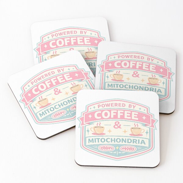 Item preview, Powered by Coffee & Mitochondria – Funny Biology Shirt designed and sold by Oualibaddas.