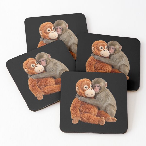 Item preview, Monkey Hugging Orangutan Animal Friendship Primate Love designed and sold by SofenArt.