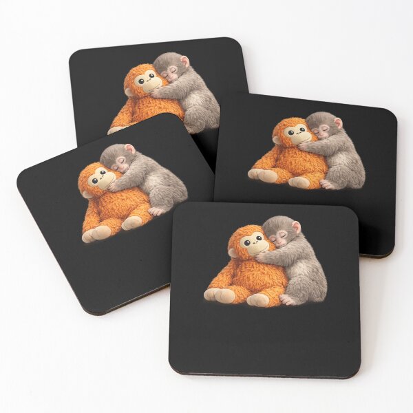 Item preview, Cute Baby Monkey Cuddling Orangutan Animal Lover designed and sold by SofenArt.