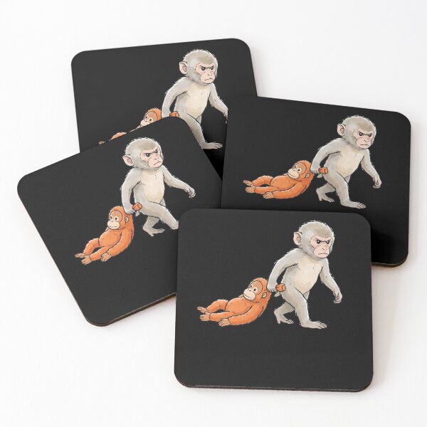 Item preview, Funny Monkey Dragging Orangutan Primate Sibling Humor designed and sold by SofenArt.
