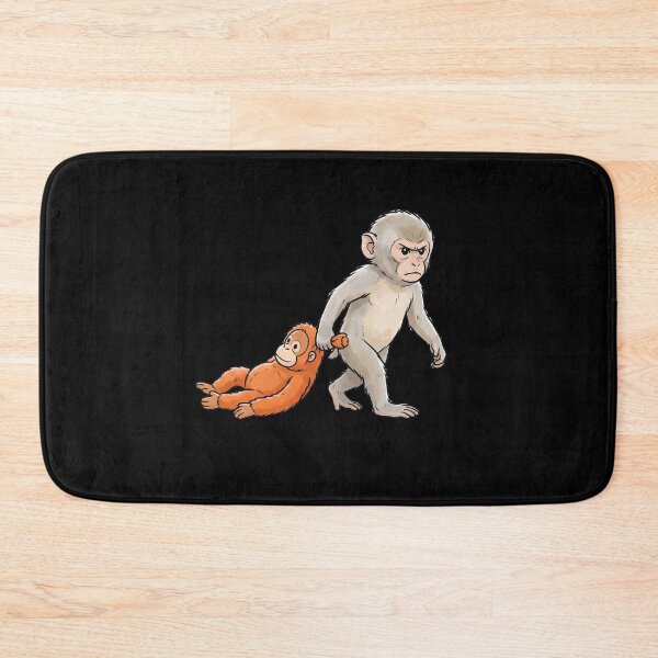 Item preview, Funny Monkey Dragging Orangutan Primate Sibling Humor designed and sold by SofenArt.