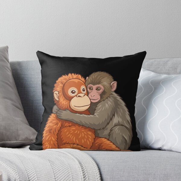 Item preview, Monkey Orangutan Hug Primate Friendship Animal Lover designed and sold by SofenArt.
