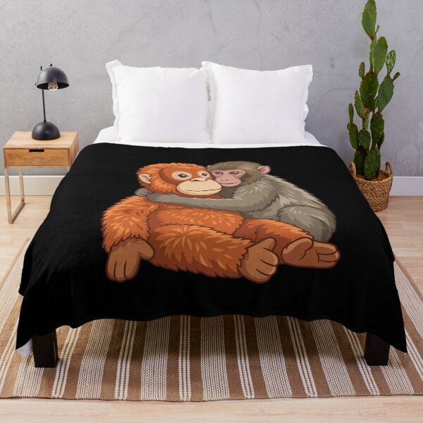 Item preview, Monkey Orangutan Hug Primate Friendship Animal Lover designed and sold by SofenArt.