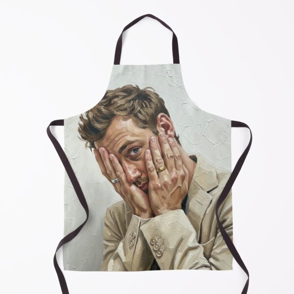 Item preview, The Hidden Gaze: Jude Law Introspective Impasto Portrait designed and sold by Art's Diner.