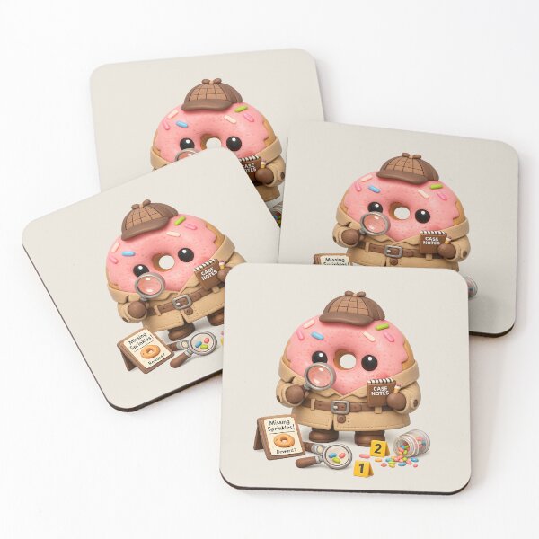 Item preview, Cute Detective Donut | Kawaii 3D CGI Missing Sprinkles Mystery designed and sold by Moons Studio.