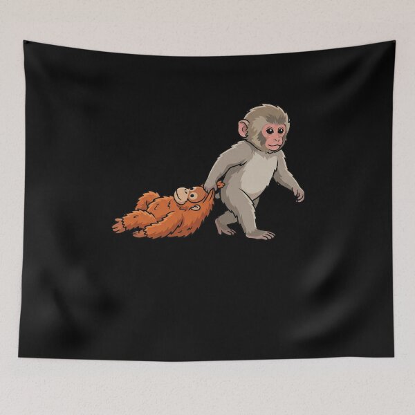 Item preview, Monkey Pulling Orangutan Primate Animal Lover designed and sold by SofenArt.
