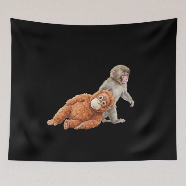 Item preview, Baby Monkey Carrying Orangutan Primate Wildlife Animal designed and sold by SofenArt.