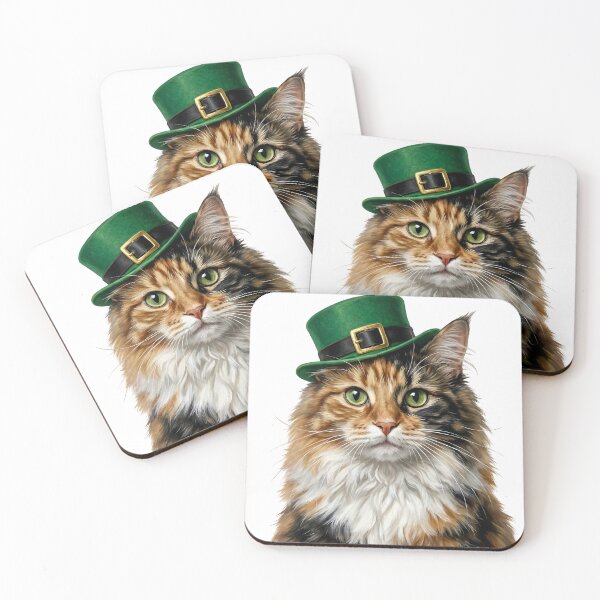 Item preview, St. Patrick's Calico Domestic Longhair designed and sold by KC's.