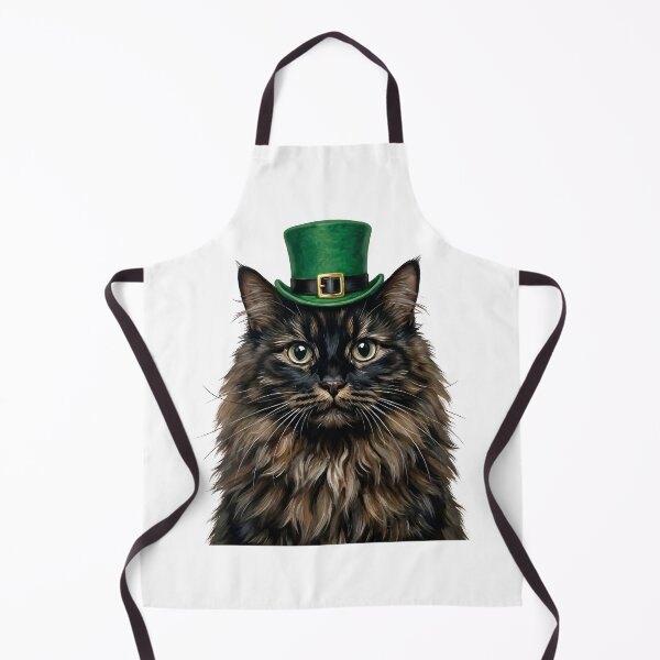 Item preview, St. Patrick's Black Domestic Longhair designed and sold by KC's.