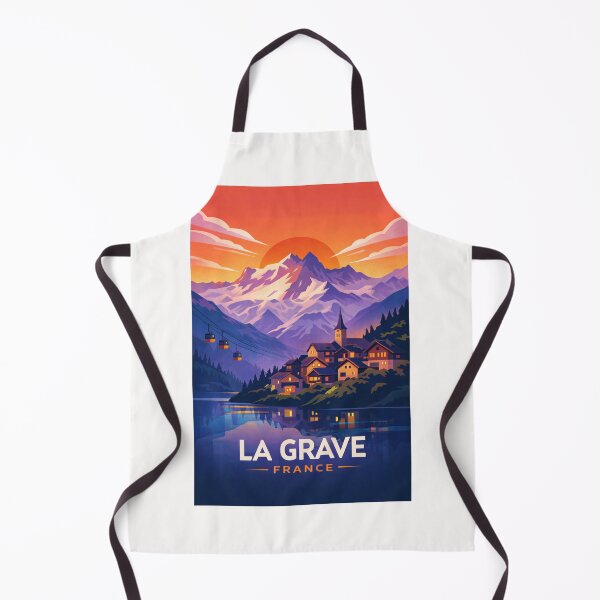 Item preview, La Grave France Village and La Meije Massif in Hautes-Alpes Auvergne-Rhône-Alpes at Sunset designed and sold by Places On Earth.