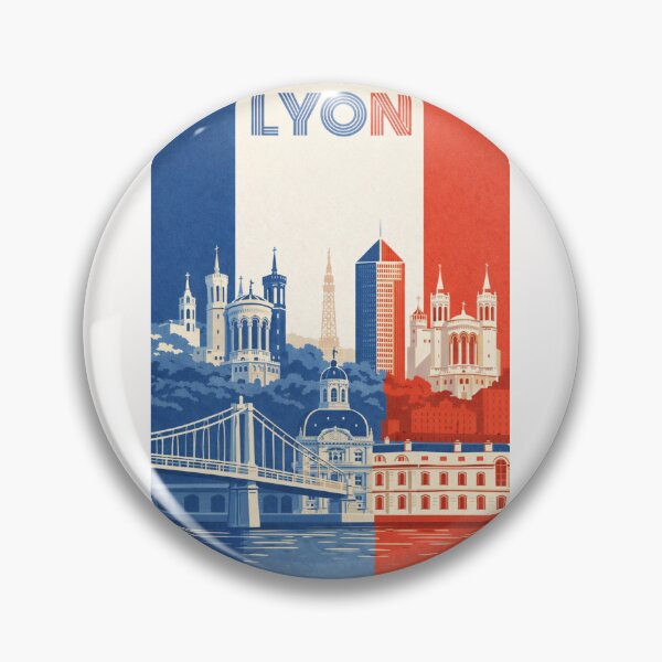 Item preview, Lyon France Skyline with Fourvière Basilica and Tour Part-Dieu in Auvergne-Rhône-Alpes designed and sold by Places On Earth.